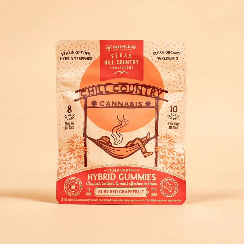 TEXAS HILL COUNTRY CHILL COUNTRY D9 GUMMIES 10CT