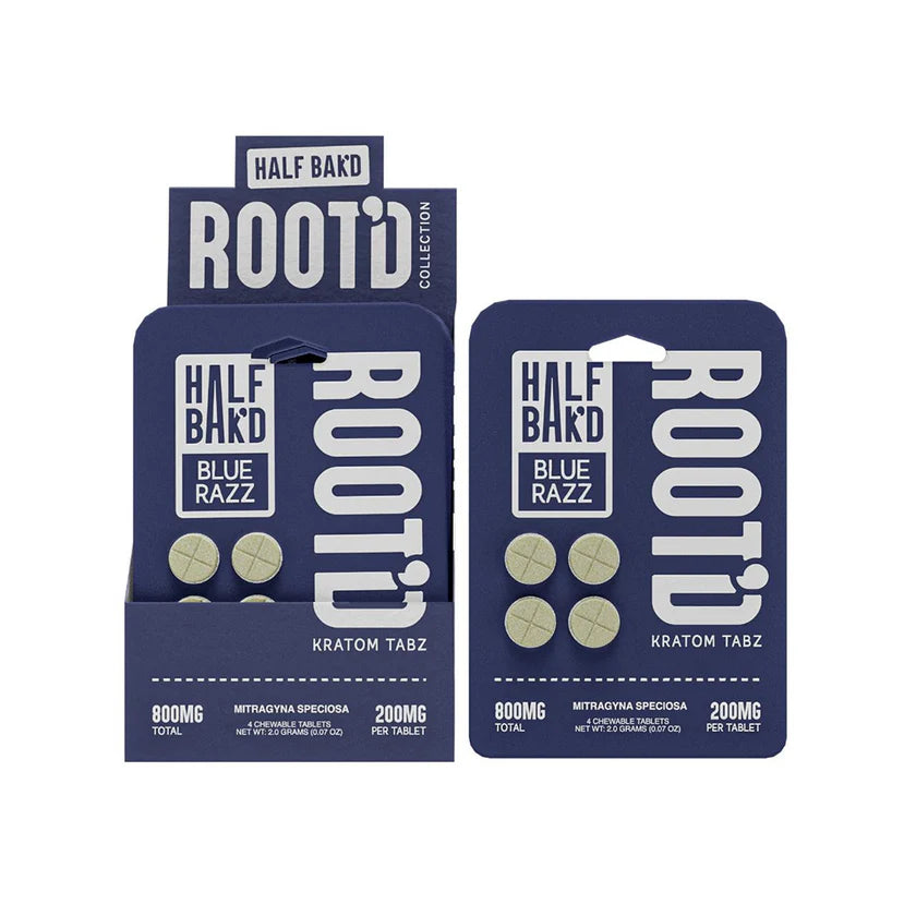 HALF BAK'D ROOT'D KRATOM TABZ 4CT/10PK 200MG