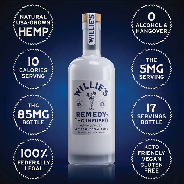 WILLIES REMEDY THC 85MG SOCIAL TONICS 750MG BOTTLE