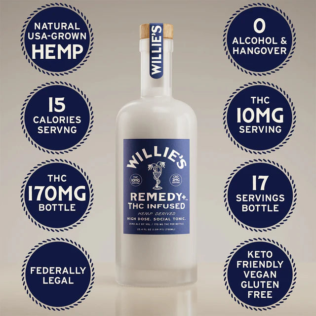 WILLIES REMEDY THC 170MG SOCIAL TONIC 750MG BOTTLE