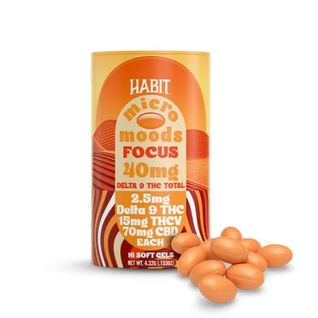 HABIT MICRO MOODS 40MG 16SOFT GELS JAR 16CT