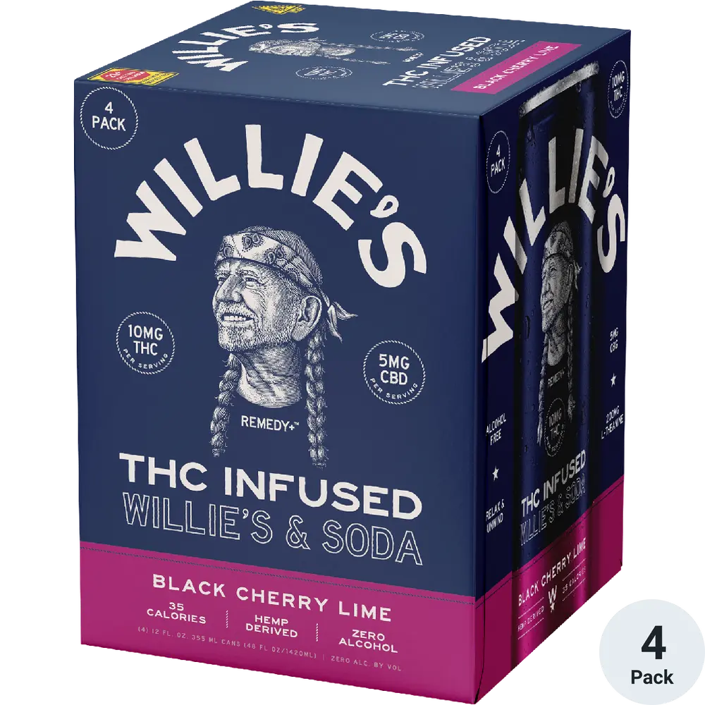 WILLIES REMEDY 10MG THC SELTZER 4PK