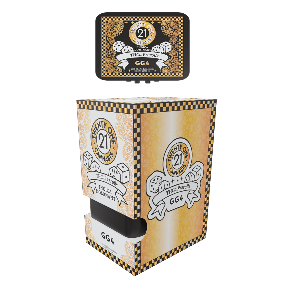 Twenty One Cannabis THC-A Pre-Rolls Tin, 7g
