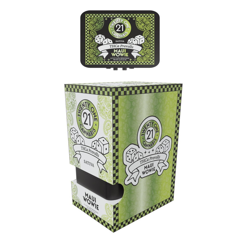 Twenty One Cannabis THC-A Pre-Rolls Tin, 7g