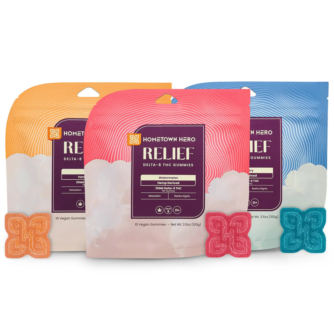 HOMETOWN HERO RELIEF 250MG D8 GUMMIES