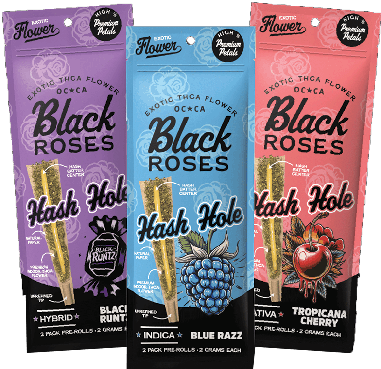Black Roses THC-A Hash Hole, 2pk BOX OF 10