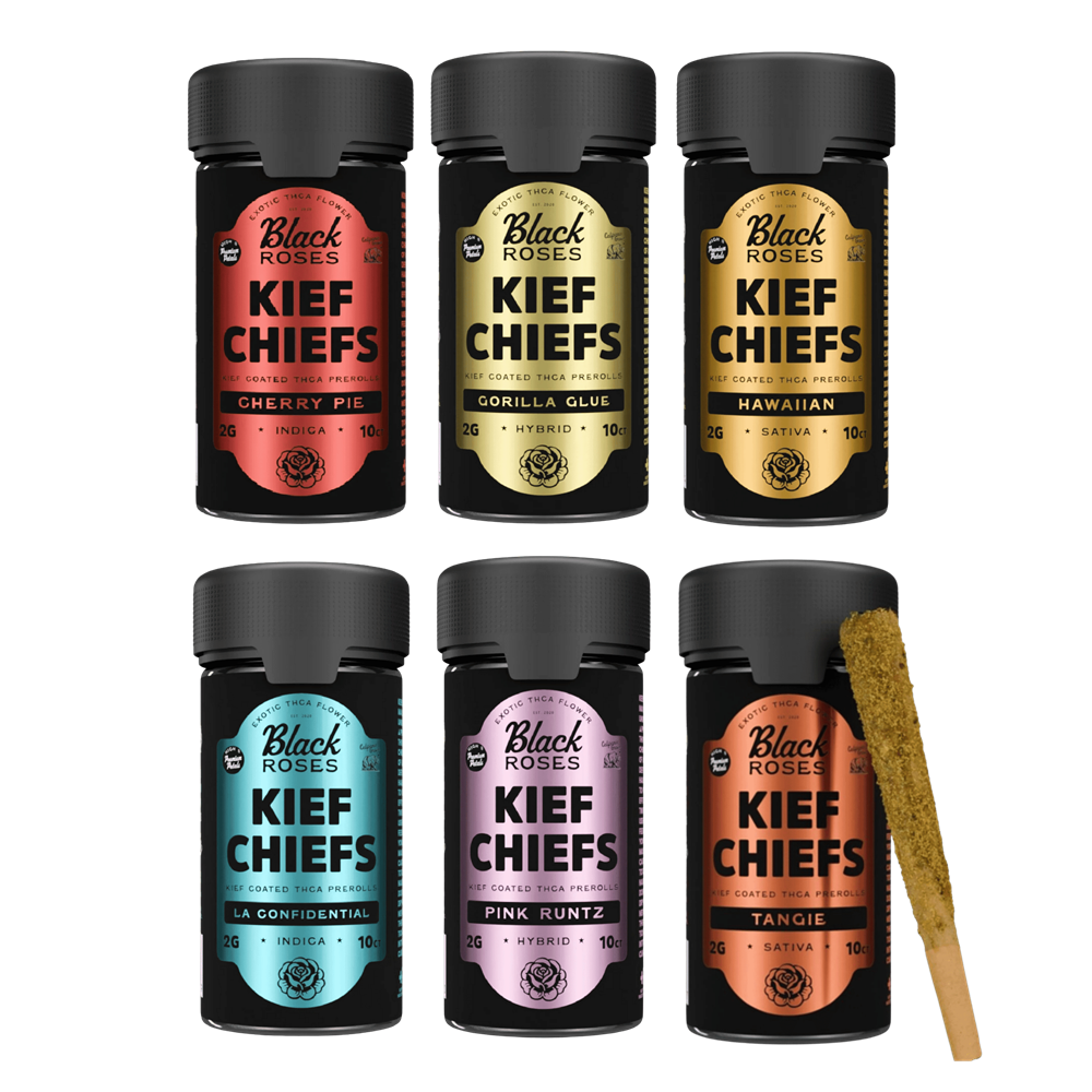 Black Roses Kief Chiefs THC-A Pre-Roll Jar, 10pk