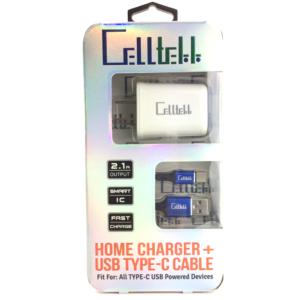 CELLTEKK CHARGER 2IN1 HOME + TYPE C