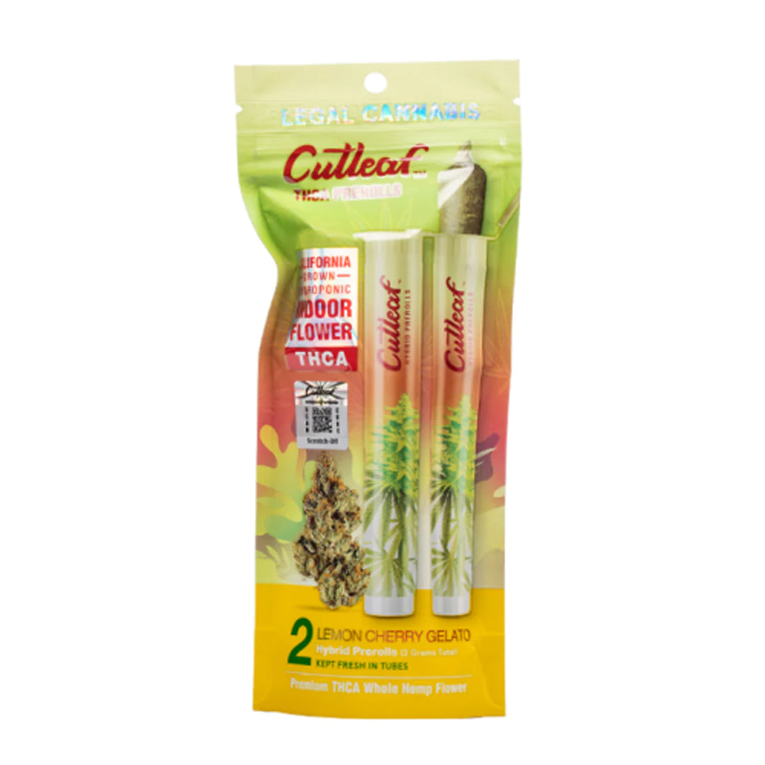CUTLEAF 1G HEMP PRE ROLLED 2PK, 10ct BOX
