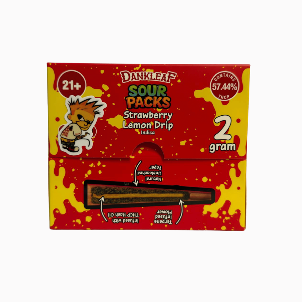 DankLeaf Sour Packs THC-P Hash Hole Pre-Roll, 2g 20CT