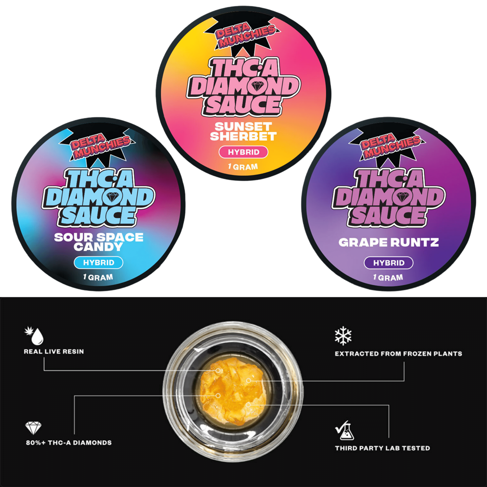 Delta Munchies THC-A Diamond Sauce, 1g