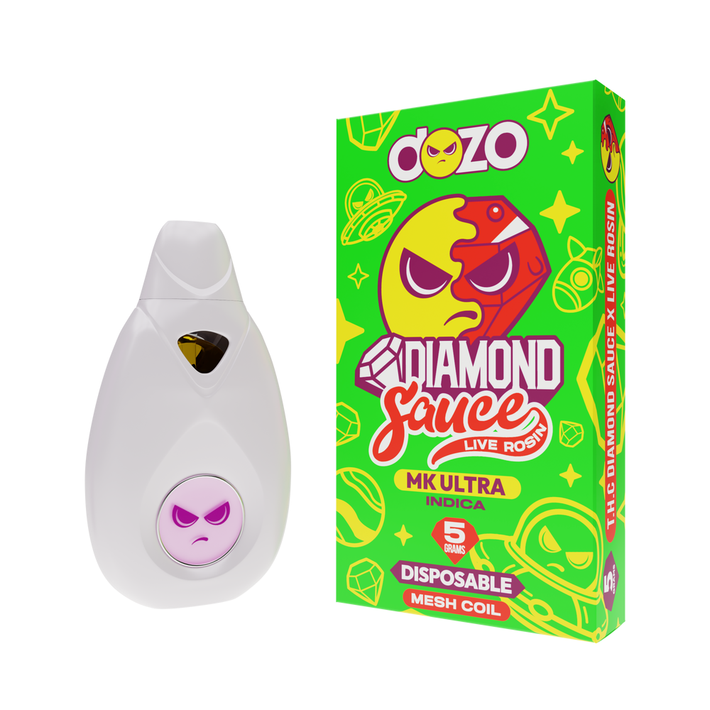 Dozo Diamond Sauce Live Rosin Disposable, 5g/5CT