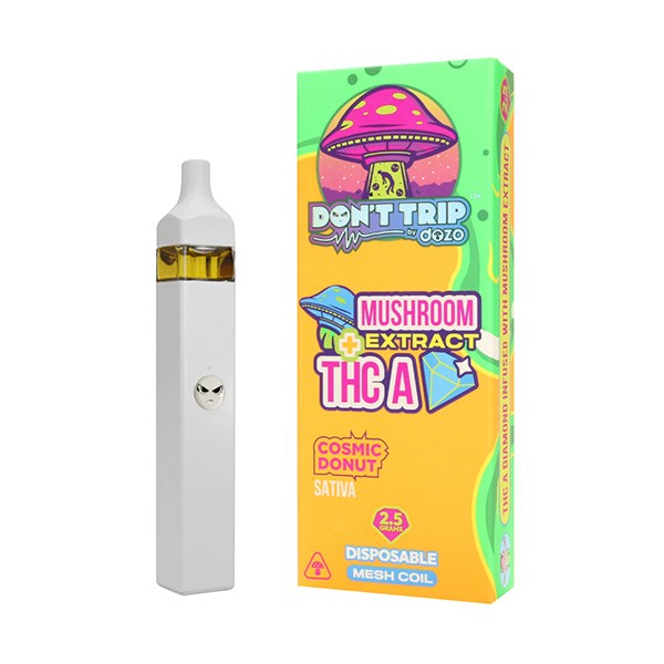 Dozo Don't Trip Mushroom Extract + THC-A Disposable, 2.5g/5CT