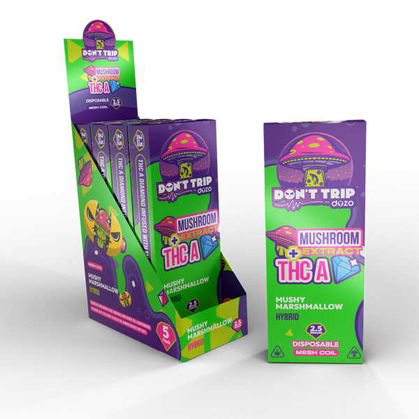 Dozo Don't Trip Mushroom Extract + THC-A Disposable, 2.5g/5CT