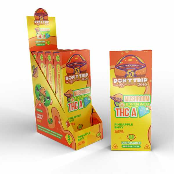 Dozo Don't Trip Mushroom Extract + THC-A Disposable, 2.5g/5CT