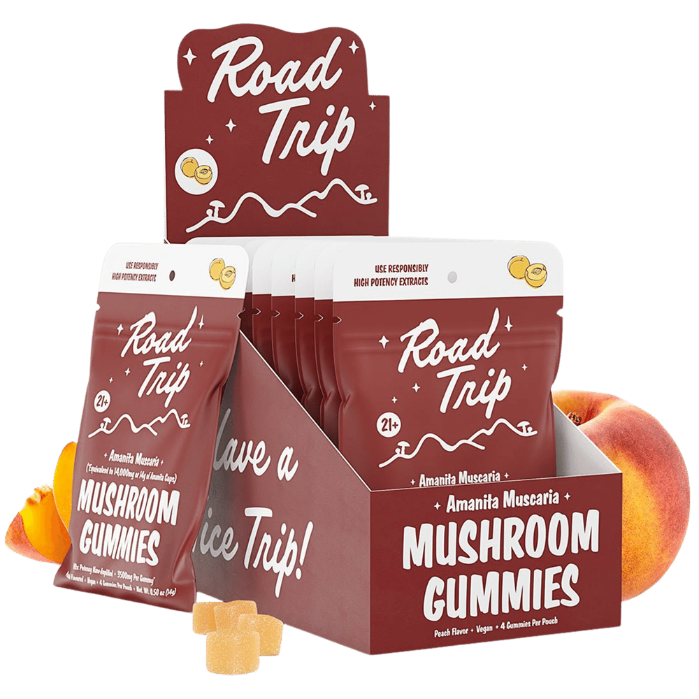 Road Trip Amanita Muscaria Mushroom Gummies, 14000mg