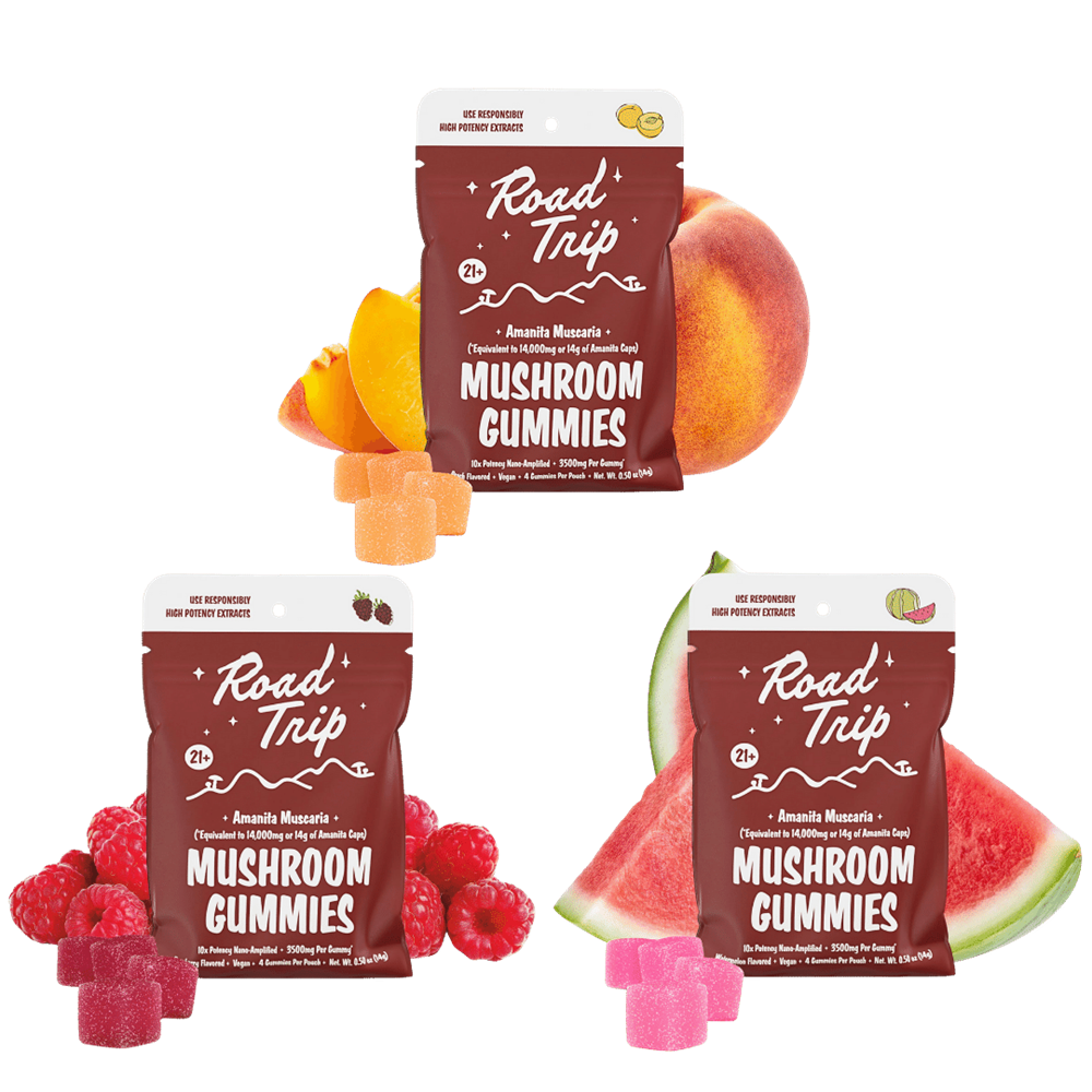 Road Trip Amanita Muscaria Mushroom Gummies, 14000mg