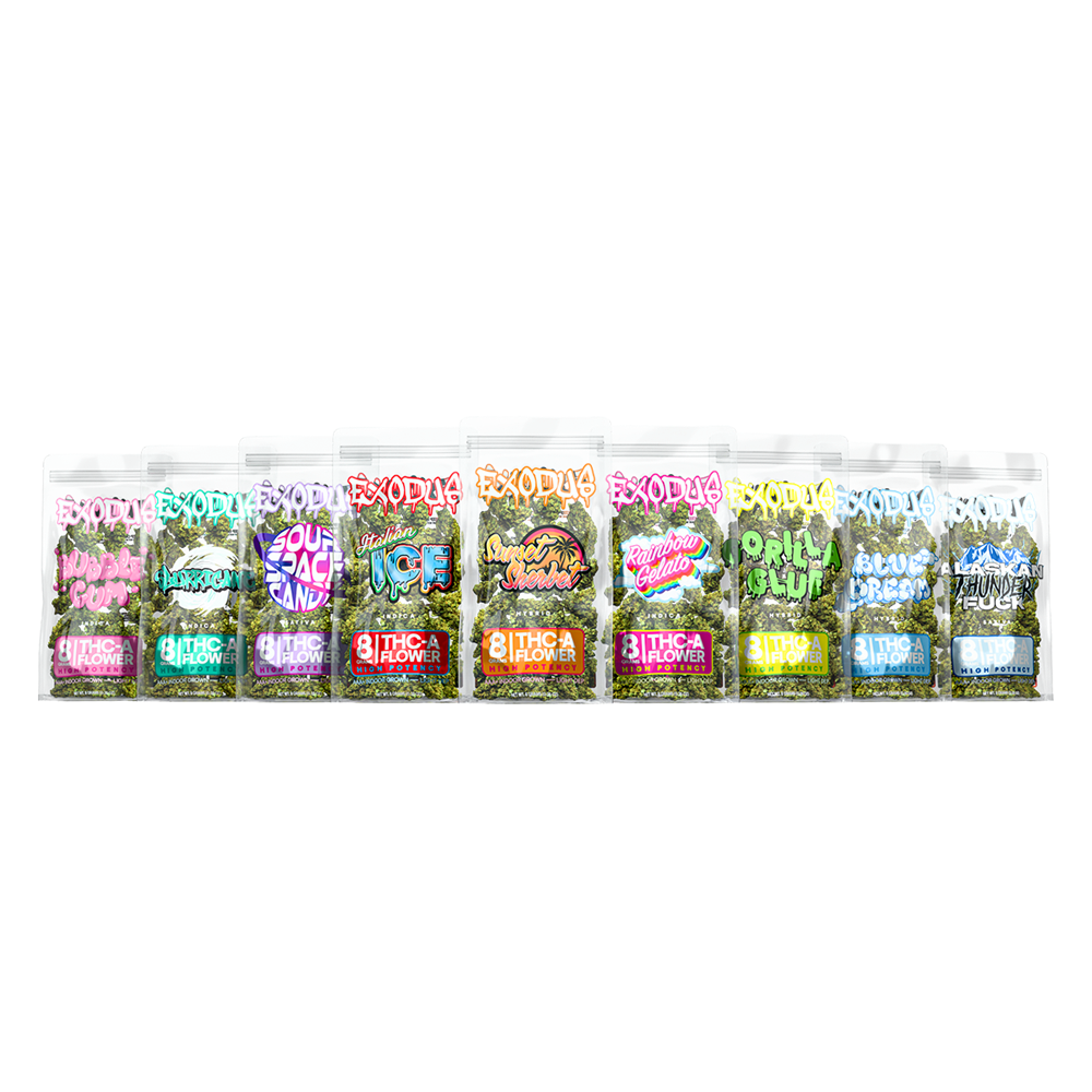 Exodus Exotic Indoor THC-A Flower, 8g