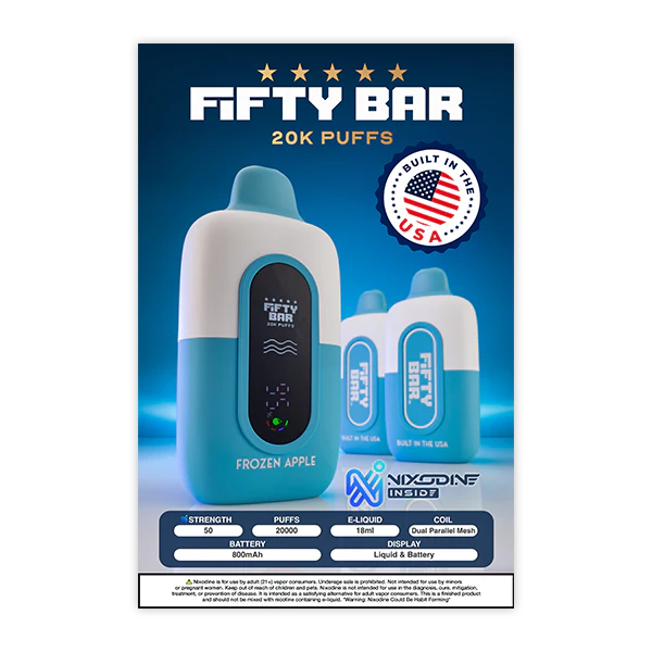 FIFTY BAR V2 NIXODINE 20K 5PK