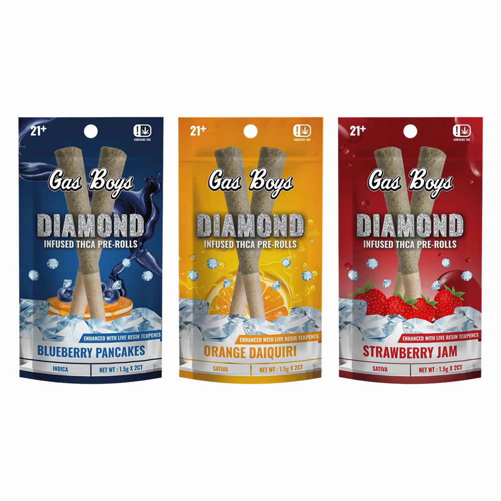 Gas Boys Diamond Infused THC-A Pre-Rolls, 2pk 10ct