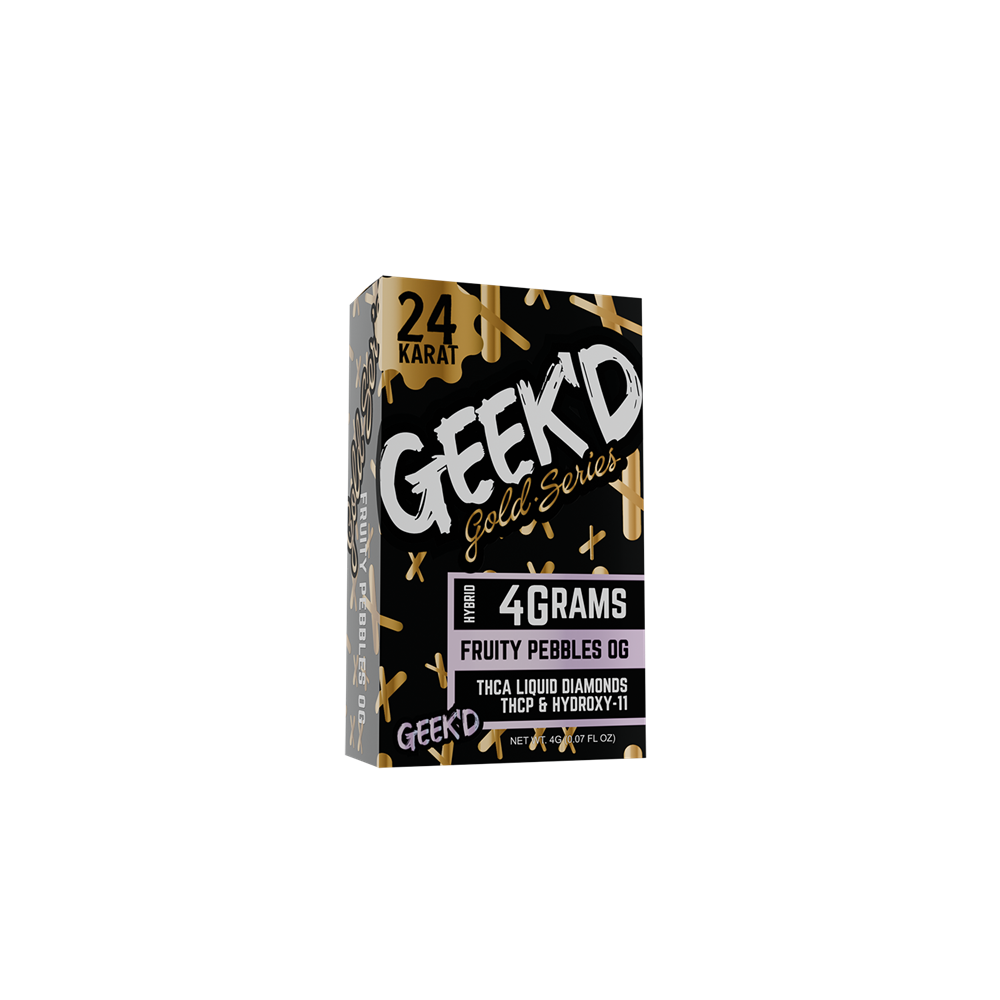 Geek'd Extracts THC-A Gold Series Disposable, 4g/6CT