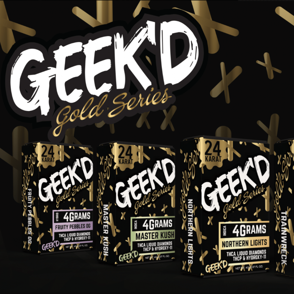 Geek'd Extracts THC-A Gold Series Disposable, 4g/6CT