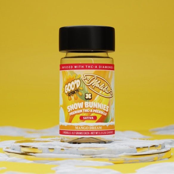 Goo'd Extracts THC-A Snow Bunnies Pre-Rolls, 3.5g