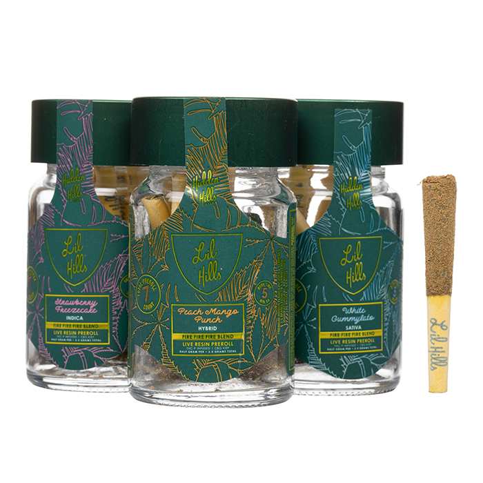Hidden Hills Fire Blend Lil Hills Pre-Rolls, 3.5g, 7 Blend in  JAR