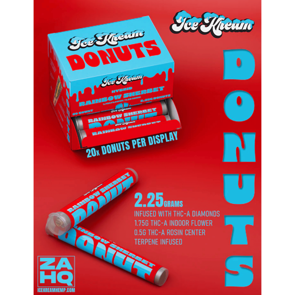 Ice Kream Donuts THC-A Hash Hole Pre-Roll, 2.25g 20CT