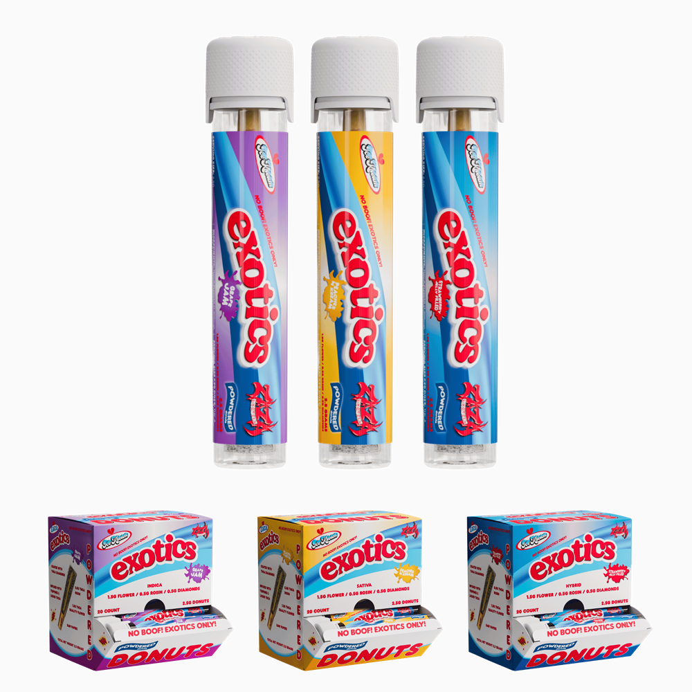 Ice Kream Exotics Powdered Donuts THC-A Hash Hole, 2.5g 20CT