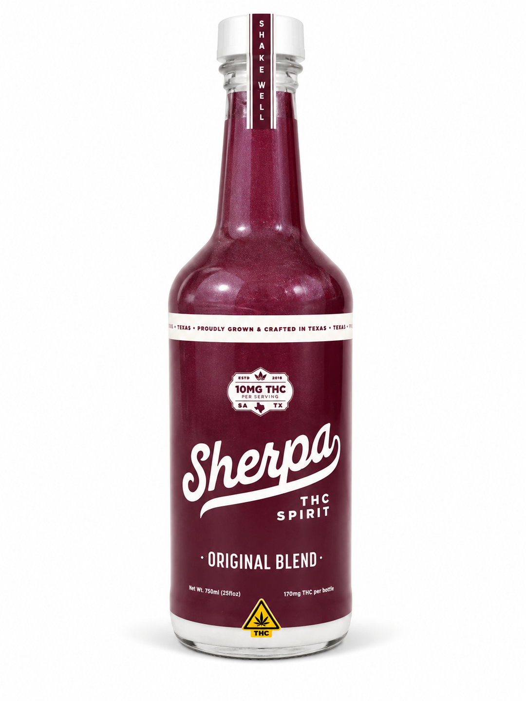 SHERPA THC SPIRIT 750ML BOTTLE 10MG