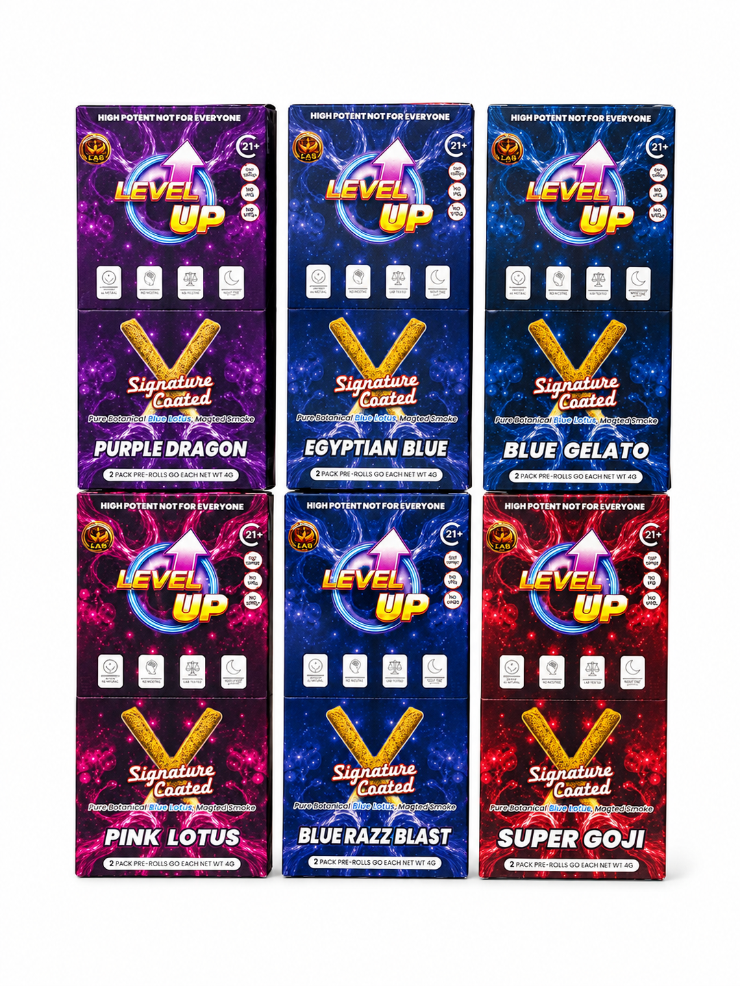 LEVEL UP BLUE LOTUS 2PK 2G PRE ROLLS 10CT