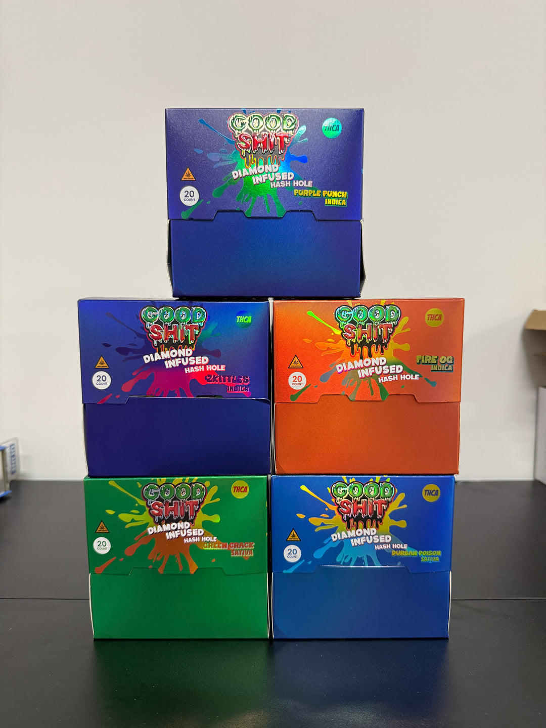 GOOD SHIT PRE ROLLS DIAMOND INFUSED HASH HOLE 20CT