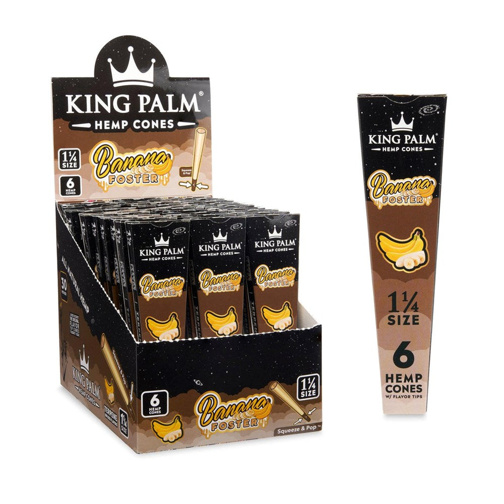 King Palm 1.25" Flavored Hemp Cones, 6pk/30CT
