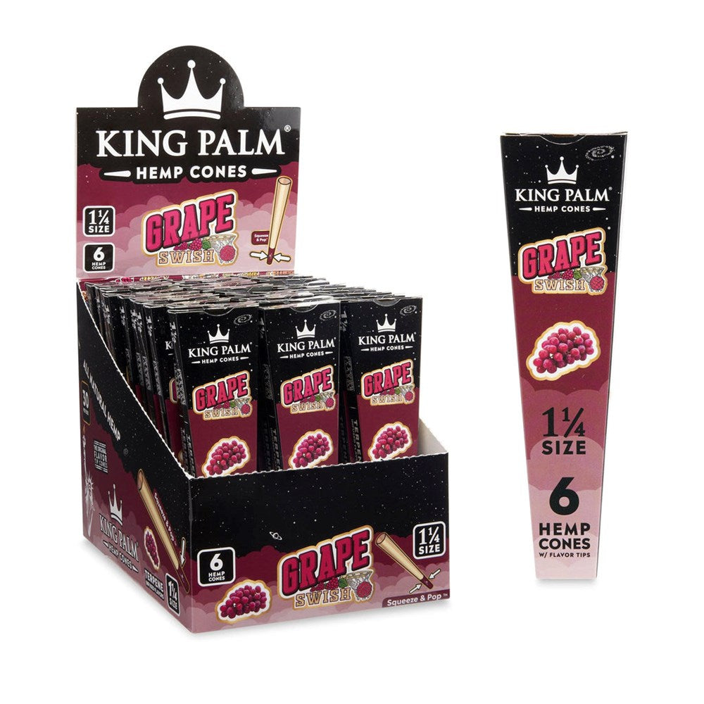 King Palm 1.25" Flavored Hemp Cones, 6pk/30CT