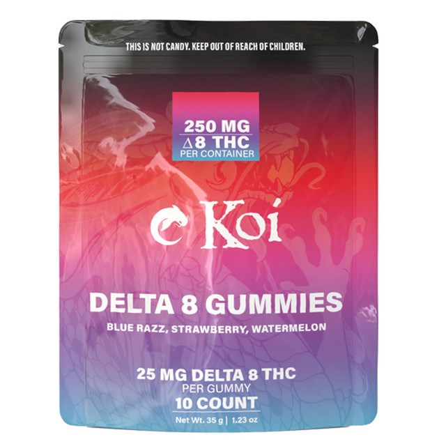 Koi D8 Gummies Pouch, 250mg