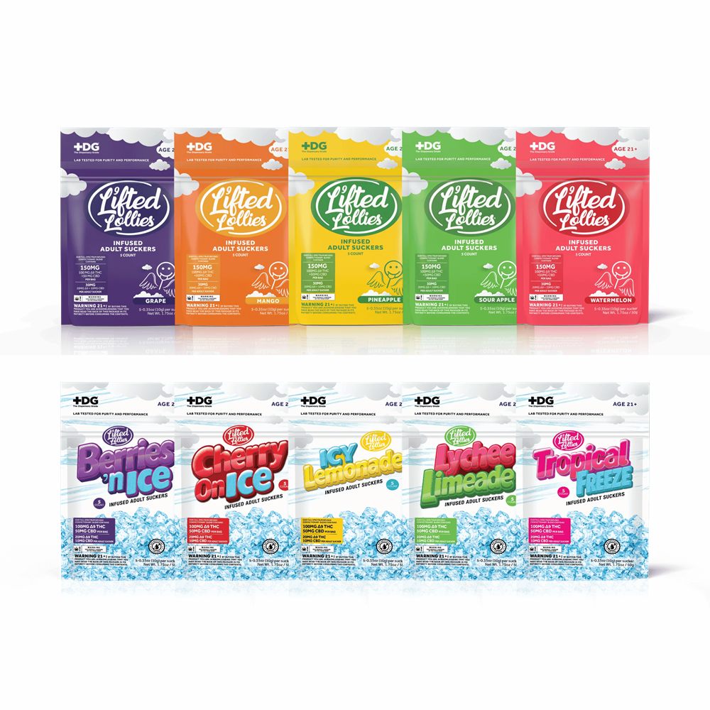 Lifted Lollies D9 Lollipop, 5pk/150mg