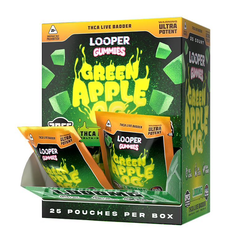 Looper THC-A Live Badder Gummies Sachet, 2pk/1000mg