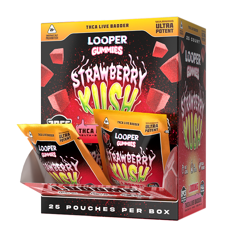Looper THC-A Live Badder Gummies Sachet, 2pk/1000mg