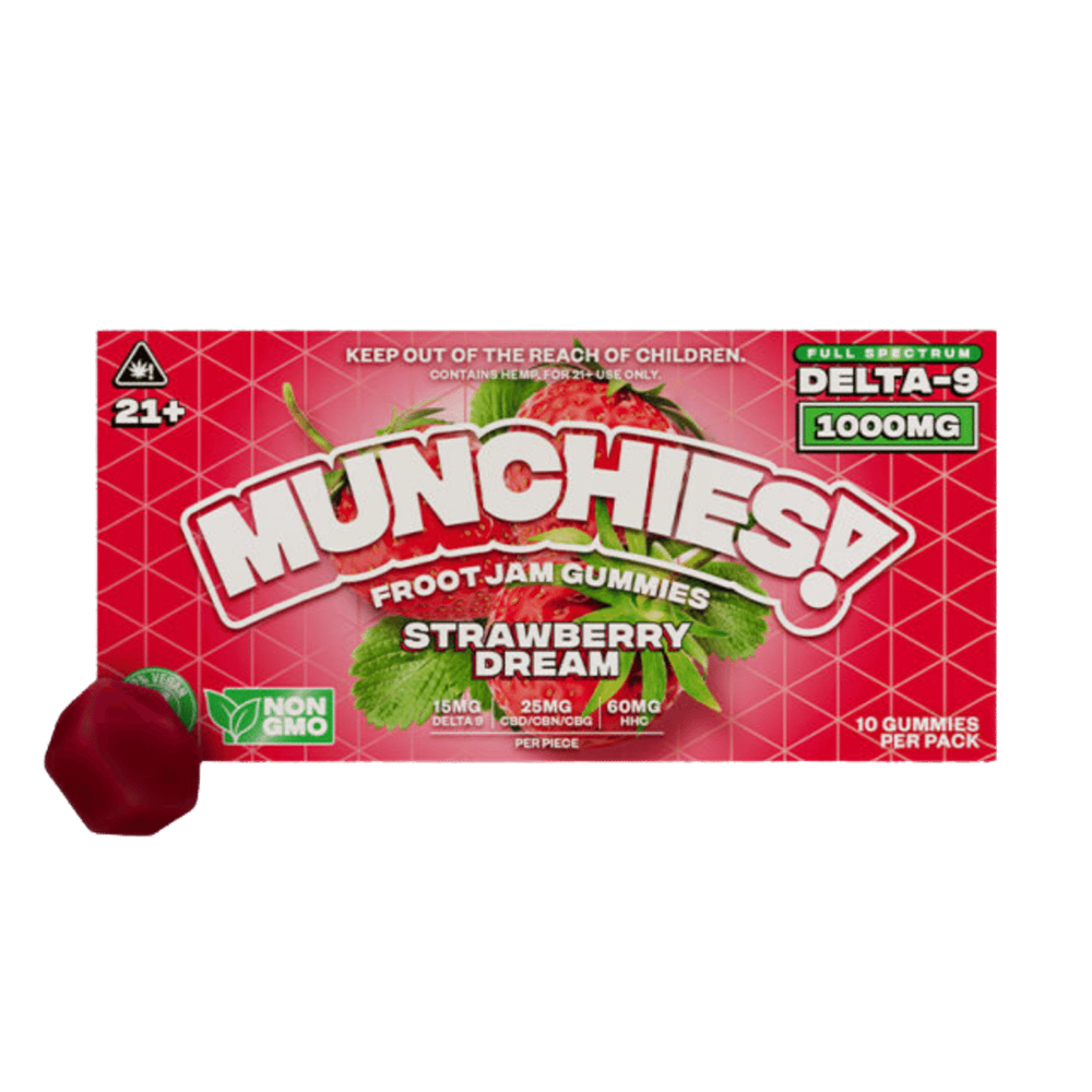Munchies D9 + HHC Froot Jam Gummies, 1000mg