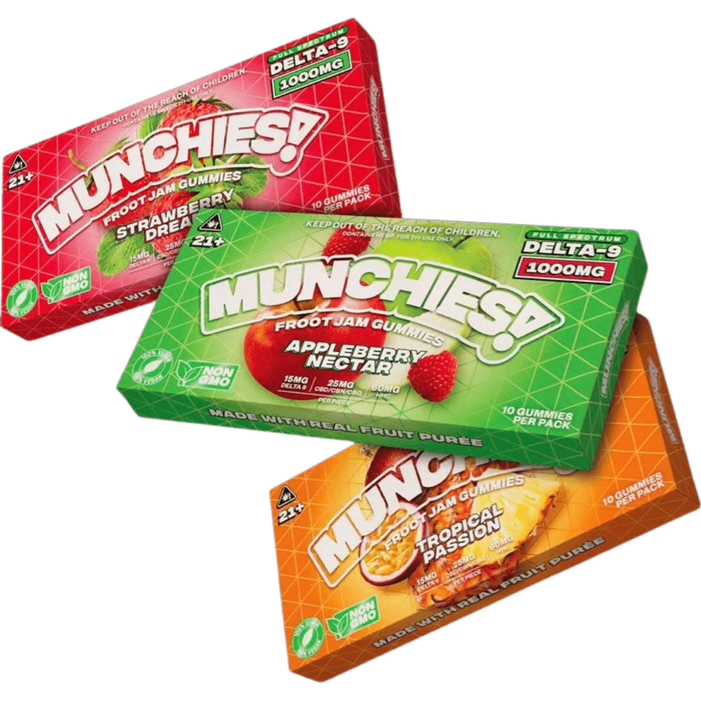 Munchies D9 + HHC Froot Jam Gummies, 1000mg