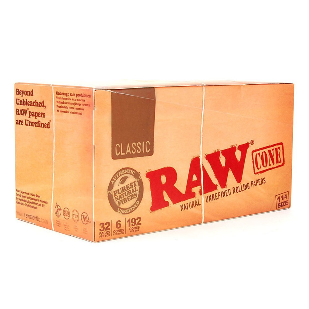 RAW Classic Pre-Rolled Cones, 32CT