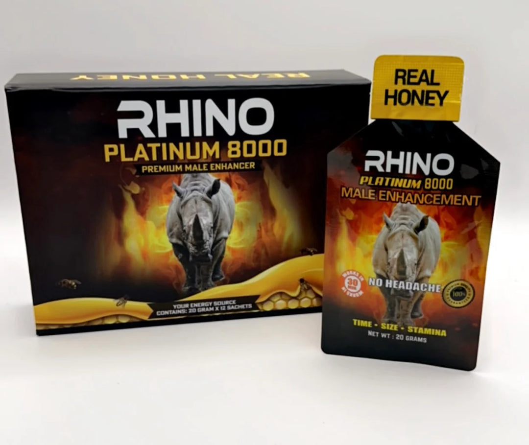 RHINO PLATINUM 8000 HONEY 12CT