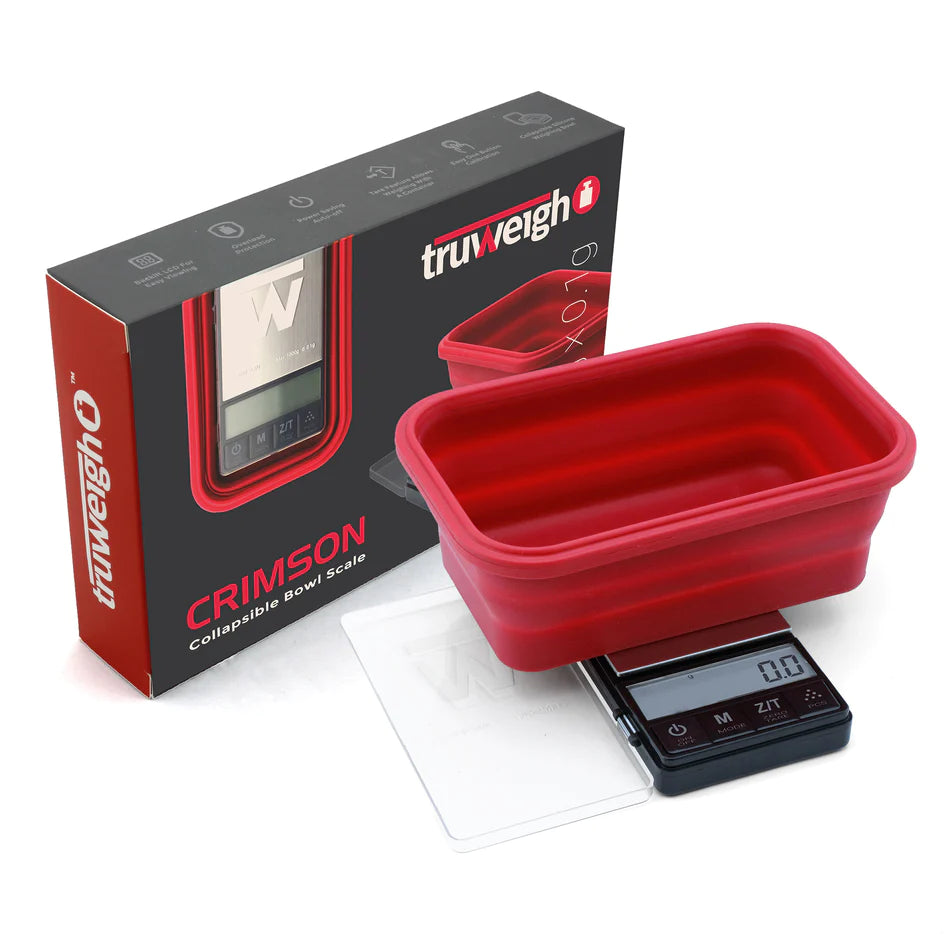 TRUWEIGH CRIMSON COLLAPSIBLE BOWL SCALE 200GX0.01G