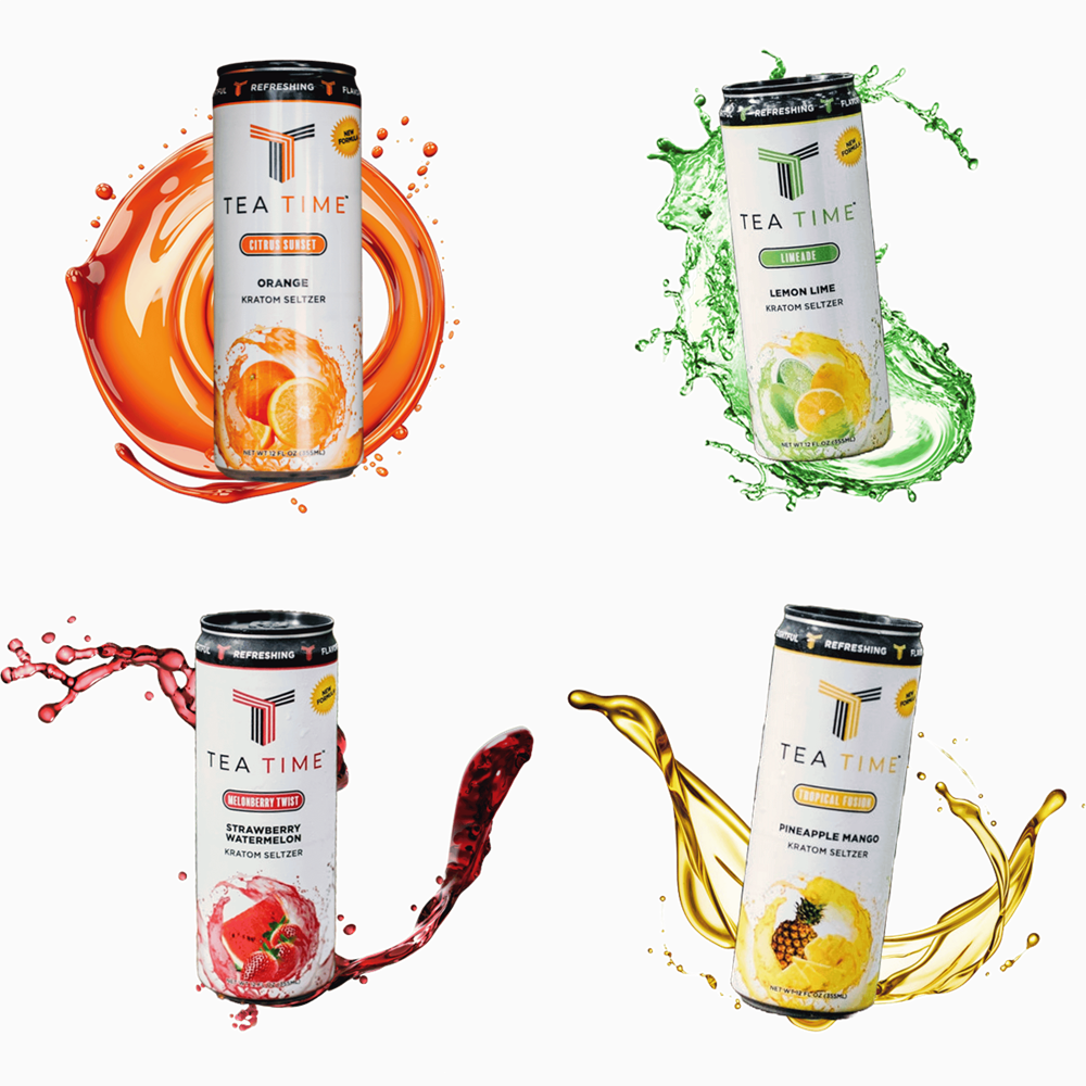 Tea Time Kratom Seltzer, 45mg 24CT