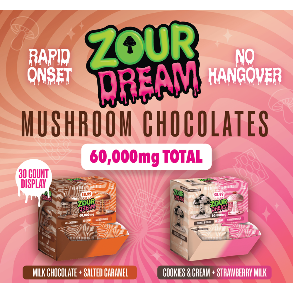 Zour Dream Mind Melting Mushroom Chocolate, 2pk