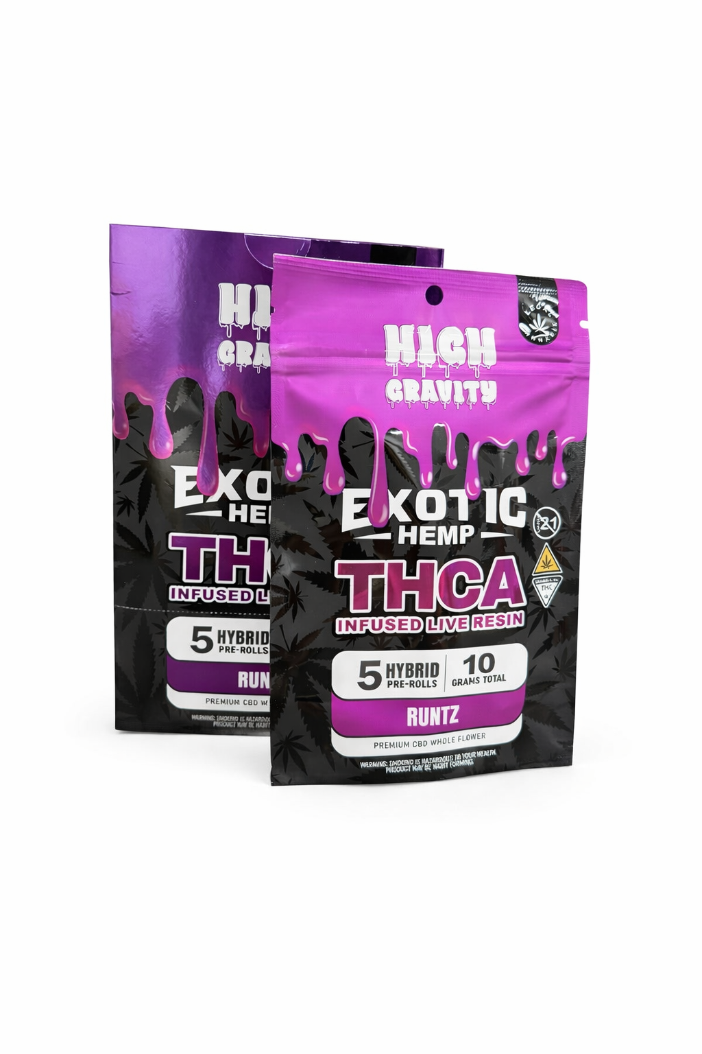 HIGH GRAVITY EXOTIC THCA PRE ROLLS 5PK 10CT