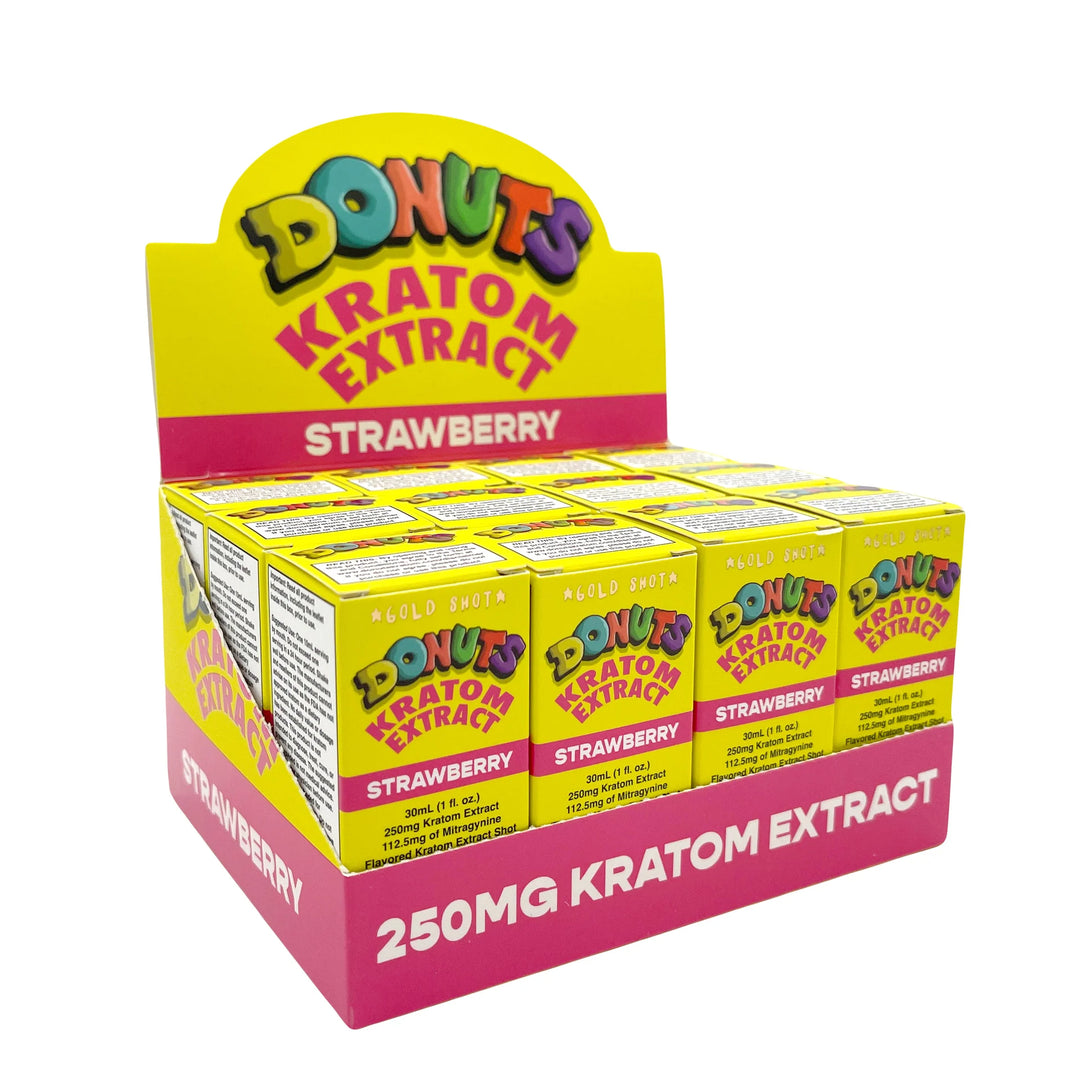 DONUTS KRATOM EXTRACT GOLD SHOT 30ML - 12CT