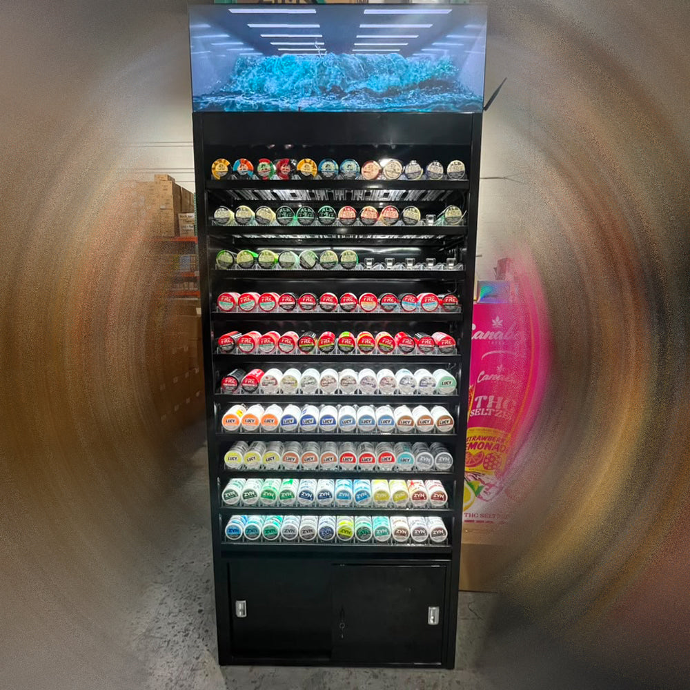 NICOTINE POUCH SHELF DISPLAY W/ LED SCREEN