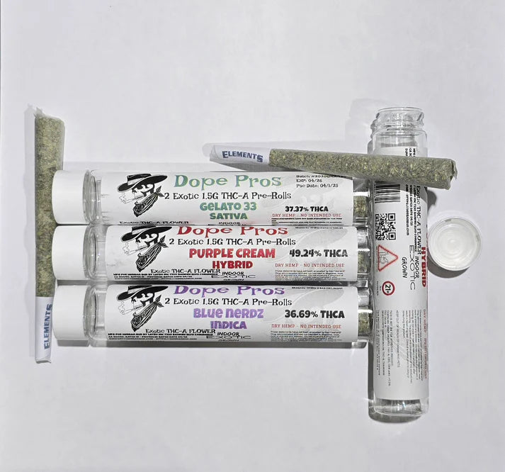 DOPE PROS EXOTIC PREROLLS 2PK